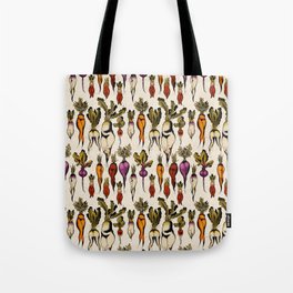 Don't forget your roots Tote Bag | Curated, Daikon, Vegetarian, Sexy, Carrot, Vegetable, Food, Drawing, Veggies, Booty 