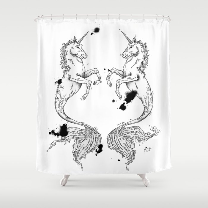 Mermaidunicorns Shower Curtain