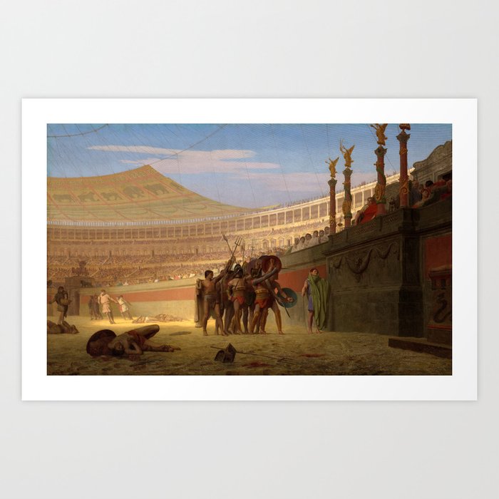 Ave Caesar, Morituri te salutant, 1859 by JeanLeon Gerome Art Print by HighResolution Images