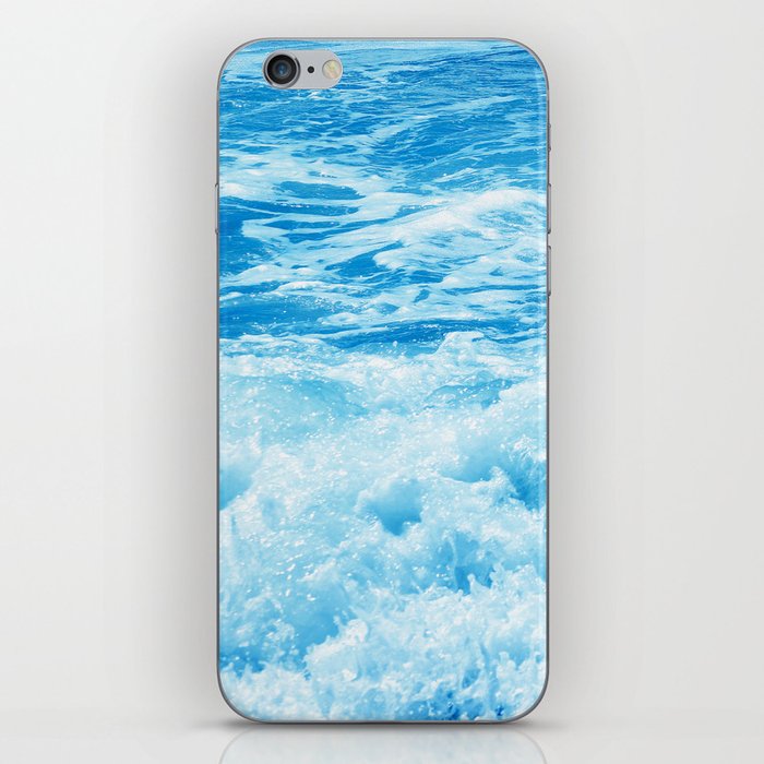 Aquamarine Ocean Waves With White Surf iPhone Skin