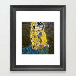 Goats Kiss Framed Art Print