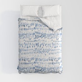 Baby blue boho vibes - watercolor brush strokes Comforter