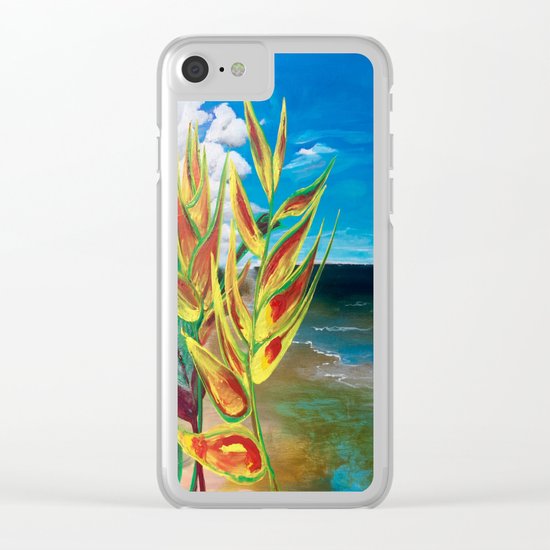 Heliconia Tropical Parrot Plant Take Me There Clear iPhone Case