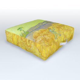 Vincent van Gogh "Wheatfield with a reaper" Outdoor Floor Cushion