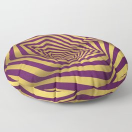 Purple & Gold Color Psychedelic Design Floor Pillow