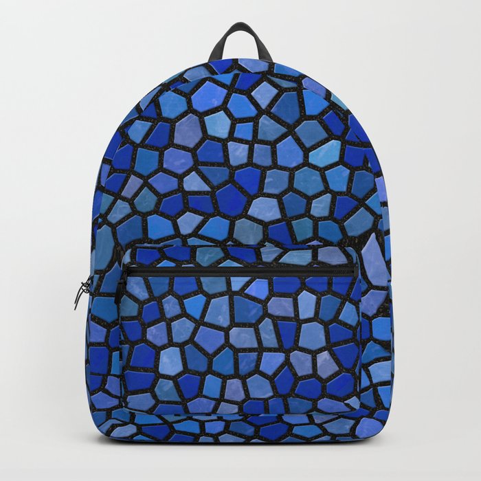 Jewel Tone Mosaic In Blue Backpack By Fischerfinearts Society6 Jewel Tone Mosaic In Blue Backpack