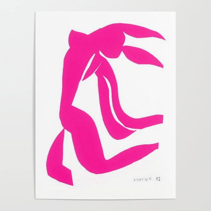 Henri Matisse, Rose Freedom, Nude (Pink Freedom, Nude) lithograph modernism portrait painting Poster