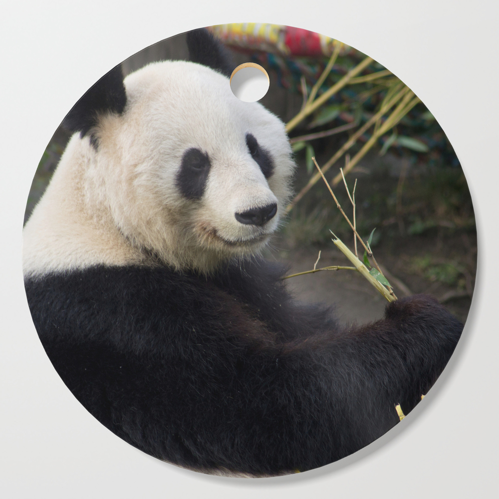Panda Eating Bamboo Cutting Board by emangl