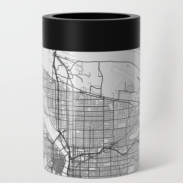 Portland Oregon city map Can Cooler