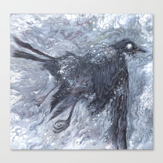 The Bearded Crow Canvas Print