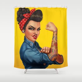 Rosie the Riveter Shower Curtain