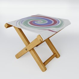 Spiraling red green and blue Folding Stool