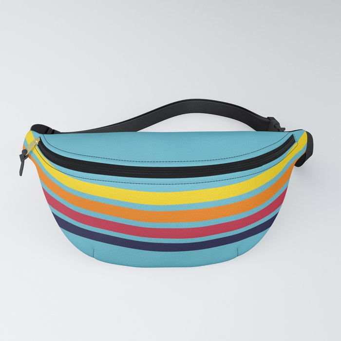 Abstract Retro Stripes Minimal Style - Akifusa Fanny Pack