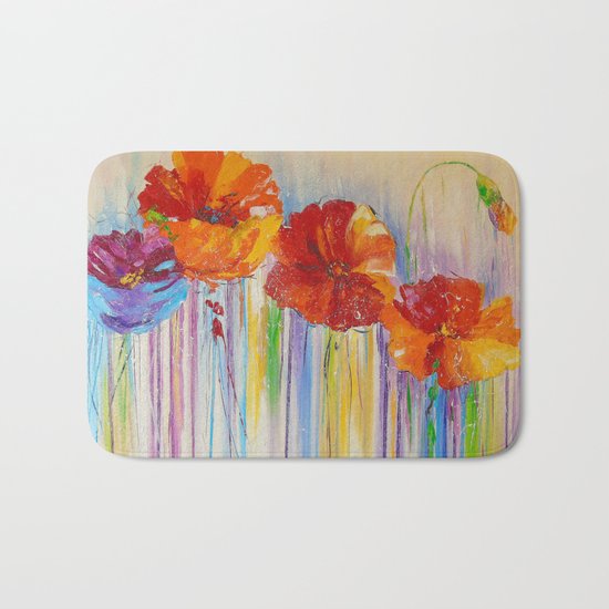 Flower abstraction Bath Mat