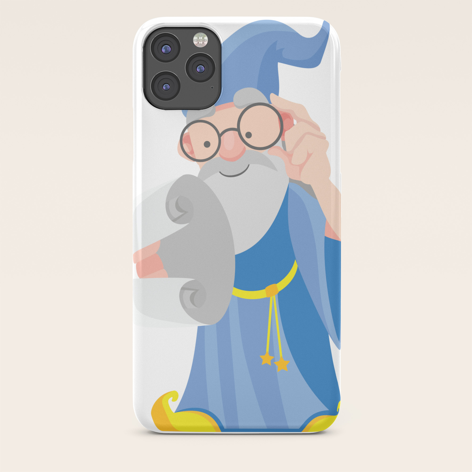 Cartoon Wizard Reading Scrolls Iphone Case By Azza1070 Society6