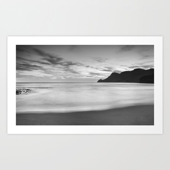 Silver sea. BN Art Print