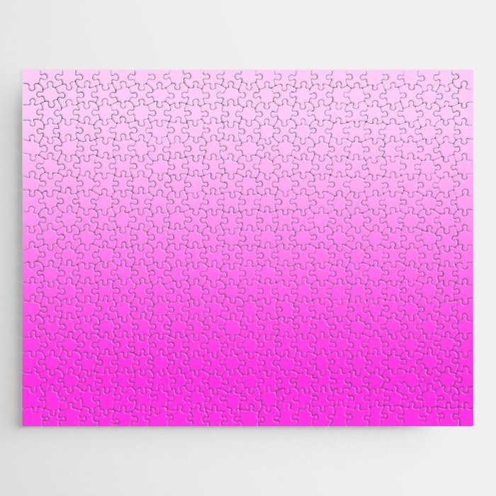 Monochromatic Pink Magenta Ombre Jigsaw Puzzle