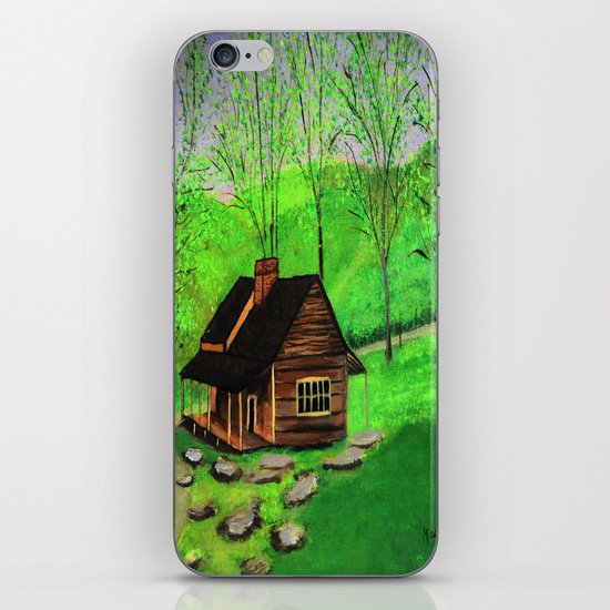 Hillside cabin iPhone Skin