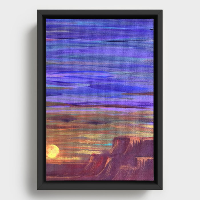 Magical Southwest Night Sky Framed Canvas