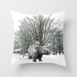 Little Billy's Polar Playtime Throw Pillow