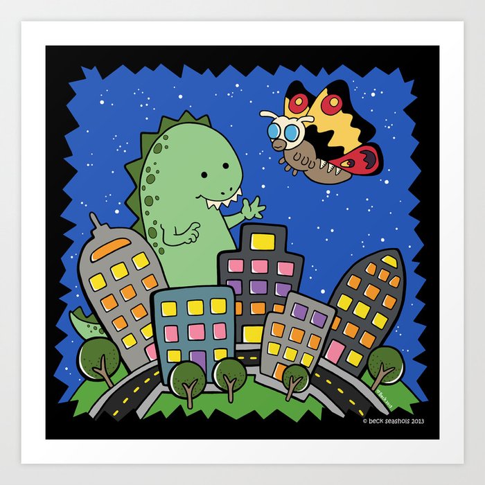 Monstrous Friendship Art Print by Beckadoodles | Society6