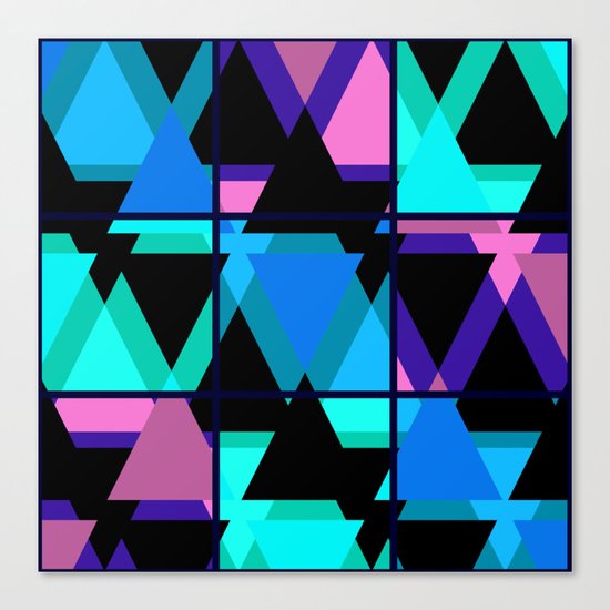Colorful triangles . No. 1 Canvas Print