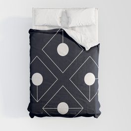 P-Geo-RombC-Purist-Geo-Rombus+Circle-BW Comforter