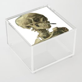 Vincent Van Gogh Skull With Burning Cigarette (Reproduction)  Acrylic Box