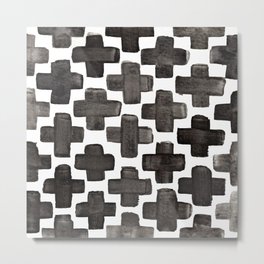 Black & White Crosses - Katrina Niswander Metal Print | Artsy, Cross, Plussign, Crosses, Handmade, Mod, Pattern, Graphic, Modern, Abstract 
