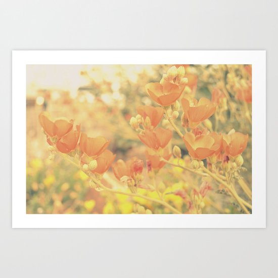 Warm Tones & Petals Art Print