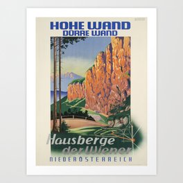 Classico hohe wand durre wand hausberge der Art Print | Poster, Vintage, Der, Suisse, Austria, Retro, Alt, Hausberge, 45089, Graphicdesign 