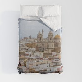 Spain Photography - Overview Over The City Of Cádiz Duvet Cover