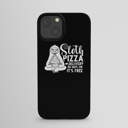 Sloth Eating Pizza Delivery Pizzeria Italian iPhone Case