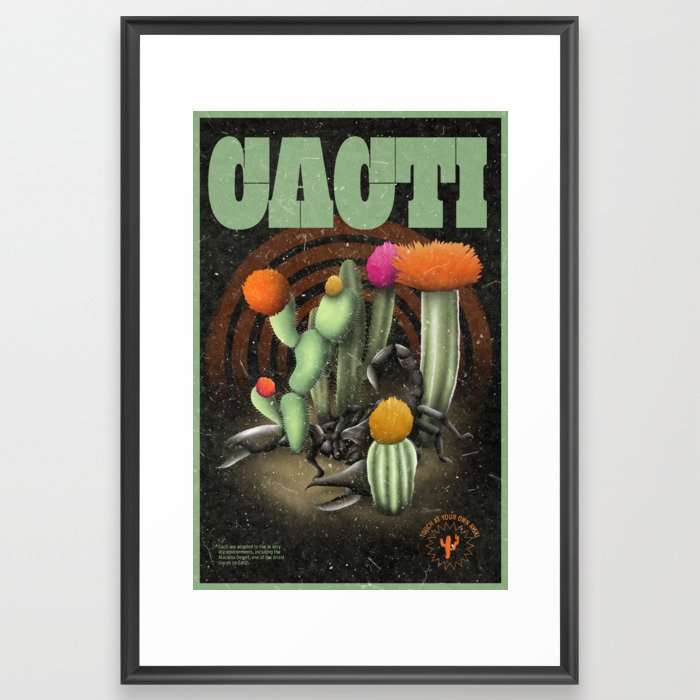 Plant Poster - Cacti Framed Art Print