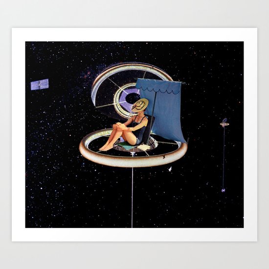 Chillin at the Space Station Art Print