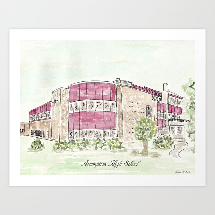 Assumption High School Louisville Ky Art Print By Cleverlyinspired Society6