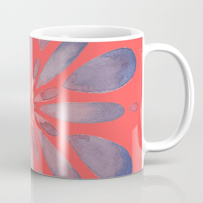 Flower in Red Coffee Mug