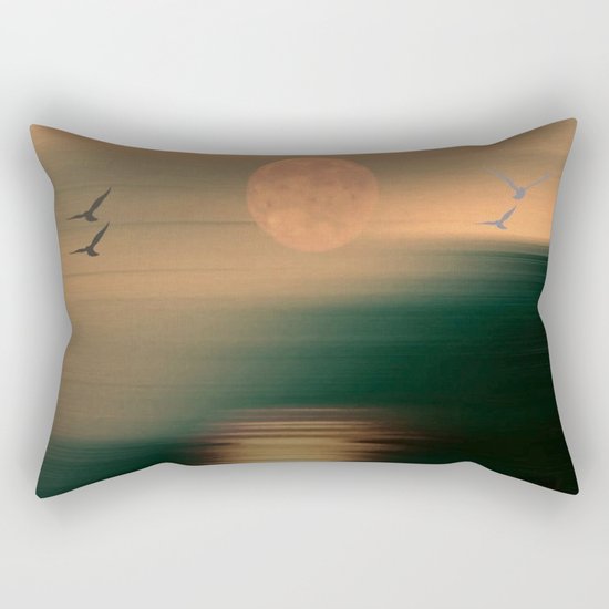 Amber Skies Abstract Rectangular Pillow