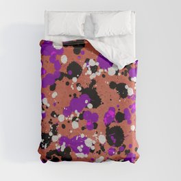 Halloween Splatter Watercolor Background 09 Duvet Cover