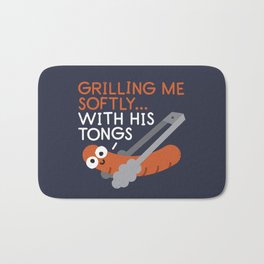 The Grates Leave Their Mark Bath Mat | Curated, Bbq, Hotdogs, Grill, 4Thofjuly, Grilling, Julyfourth, Sausages, Independenceday, Graphicdesign 