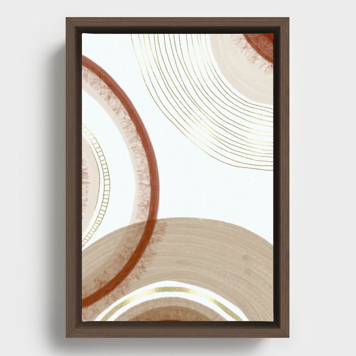 Boho Decor, Circles Framed Canvas