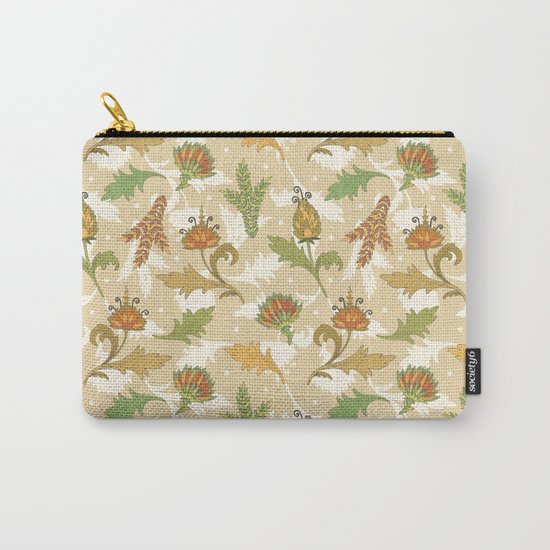 Vintage floral pattern Carry-All Pouch
