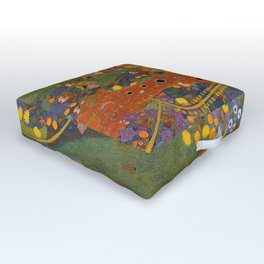 Gustav Klimt "Water Serpents" (detail) Outdoor Floor Cushion