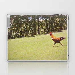 The great escape of a chicken | Animals running | Farm Photography Laptop Skin