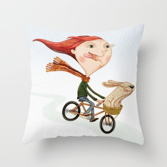 Bicicleta Throw Pillow