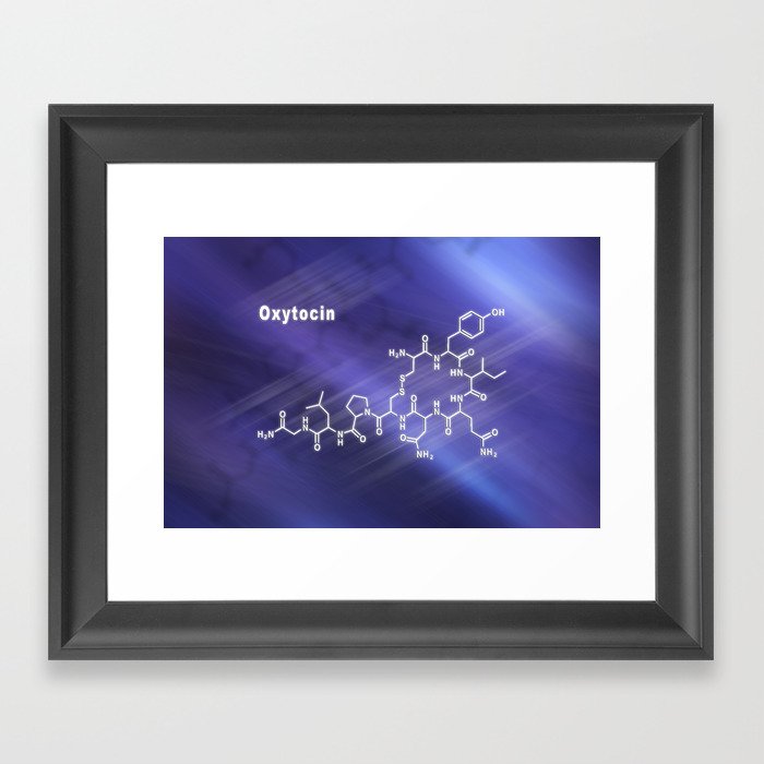 Oxytocin Hormone Structural chemical formula Framed Art Print
