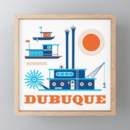 Boats of Dubuque Framed Mini Art Print