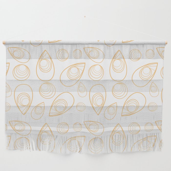 Mussels and Clams - Yellow Wall Hanging