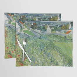 Vincent van Gogh's Vineyards at Auvers (1890) famous landscape painting Placemat