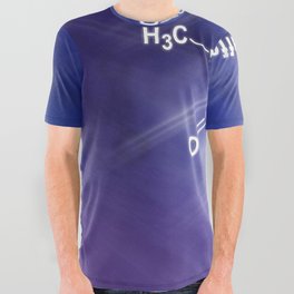 Caffeine Structural chemical formula All Over Graphic Tee